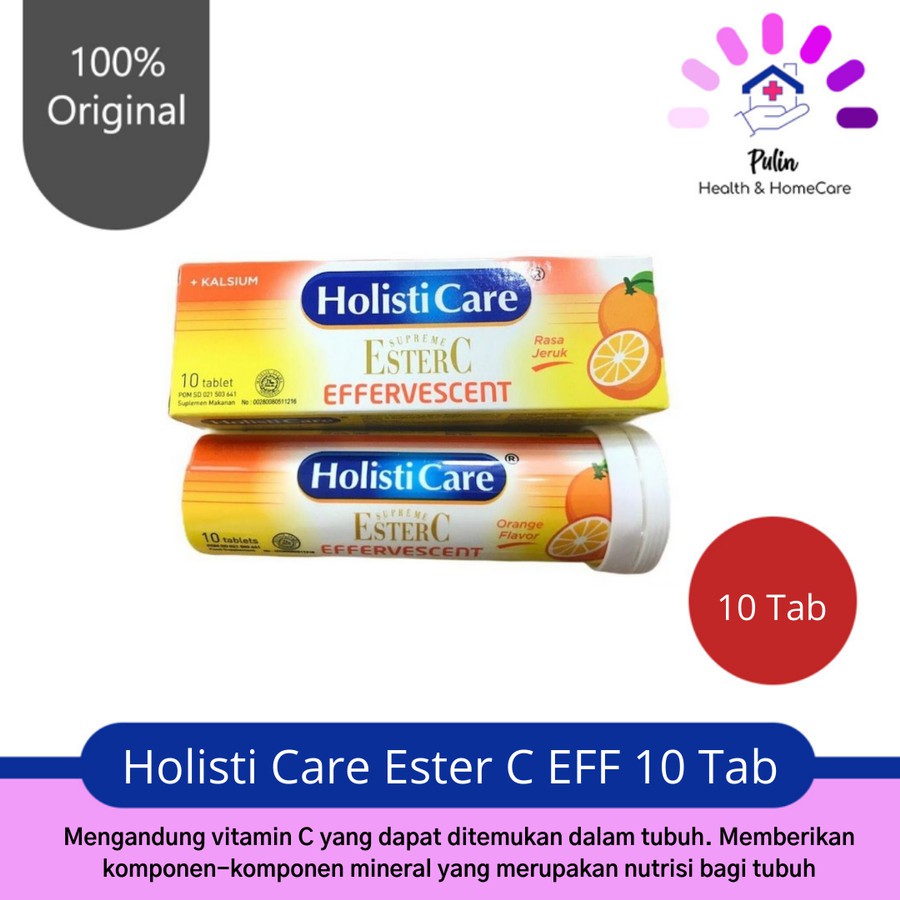 Holisti Care Ester C Effervescent 10's / Vitamin C Rasa Jeruk / Holisticare Ester C Effervescent 10'