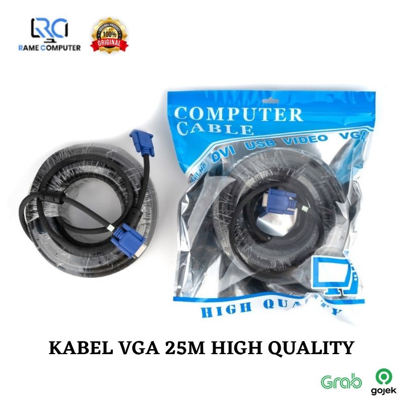 KABEL VGA 25M HIGH QUALITY (GOLD PLATED) / VGA 25 METER / VGA 25 M