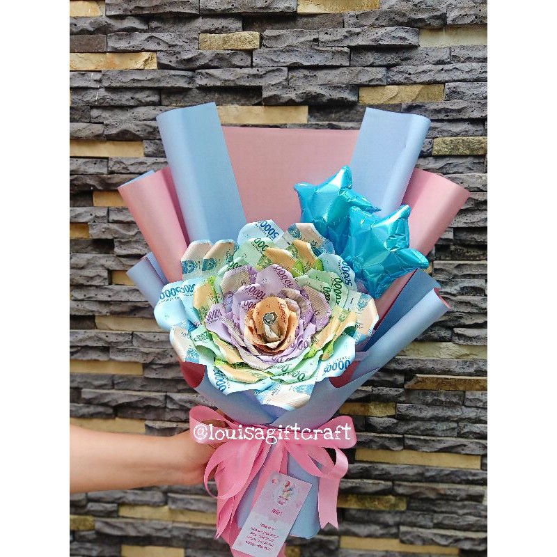 Buket uang asli/buket uang/buket bunga/buket wisuda/buket valentine
