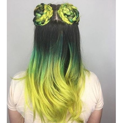 COLOR ME LIME GREEN hair color cream cat pewarna rambut