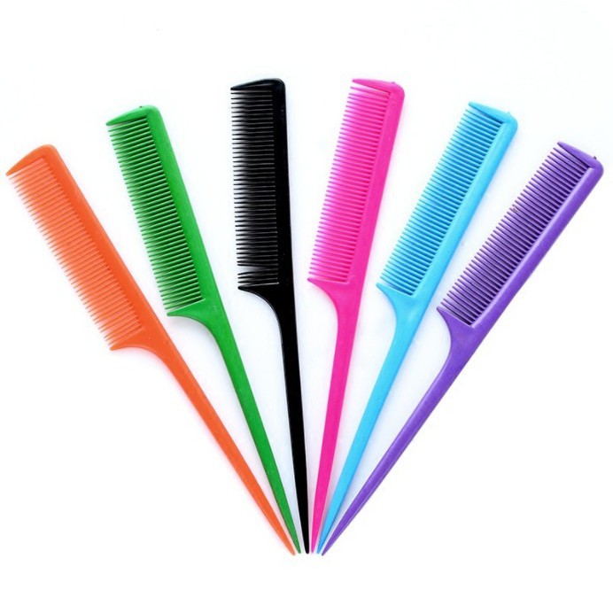 ✅COD [BBS] Sisir Sasak Plastik Polos Warna Warni Sederhana Sisir Rambut 4.7