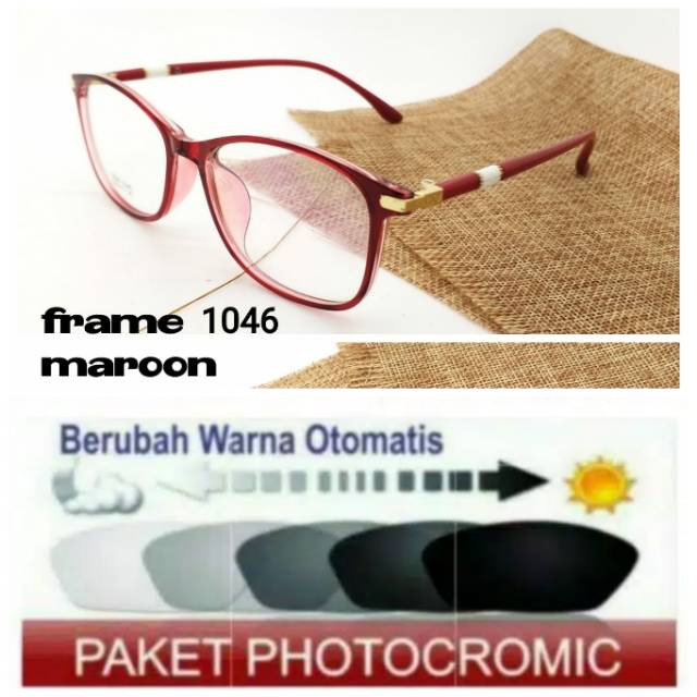 Frame Kacamata Anti UV, Kaca mata Photocromic / Photogrey, Kacamata Minus Anti Radiasi Terbaru