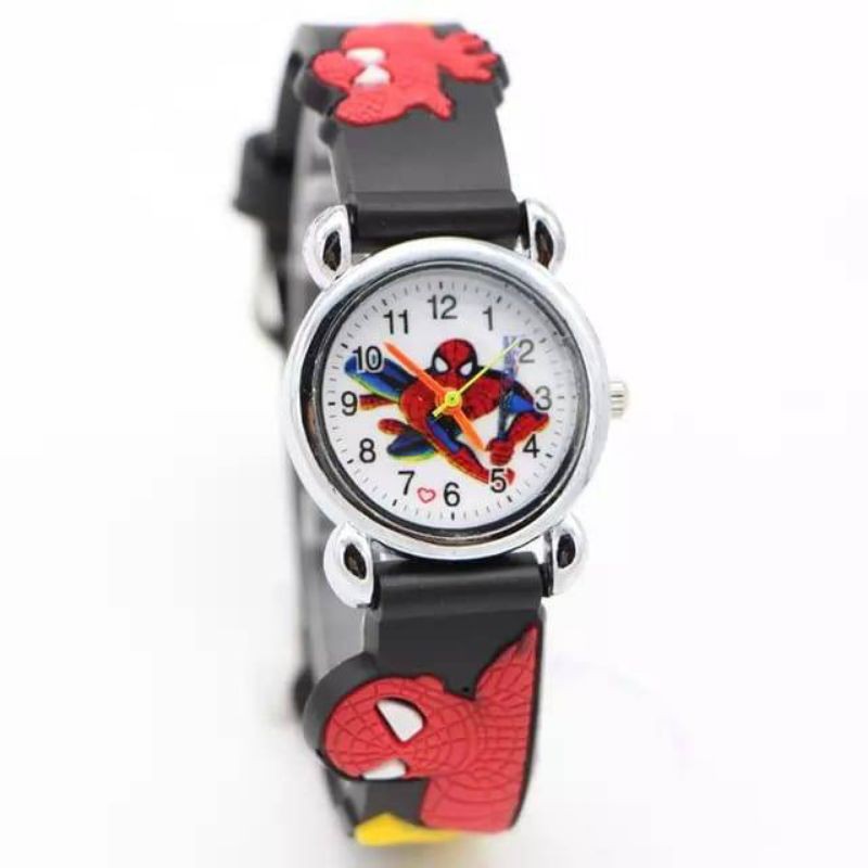 Jam ring karakter Spiderman anak laki2.jam murah jam cod