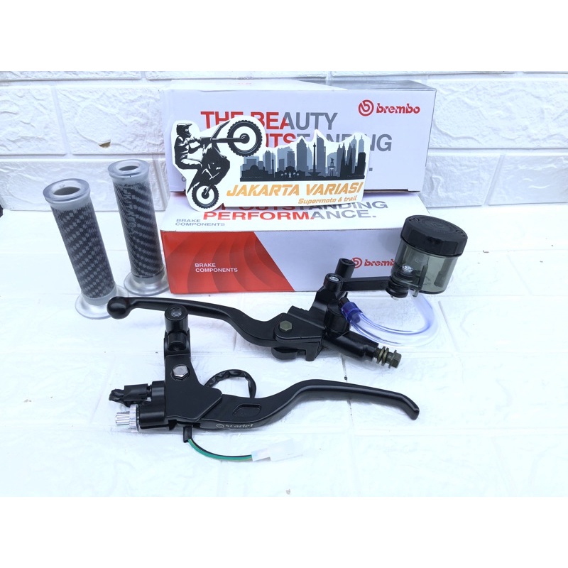 master rem set kiri kopling kanan master Brembo tabung smoke Besar handle kopling kiri scarlet rxkin