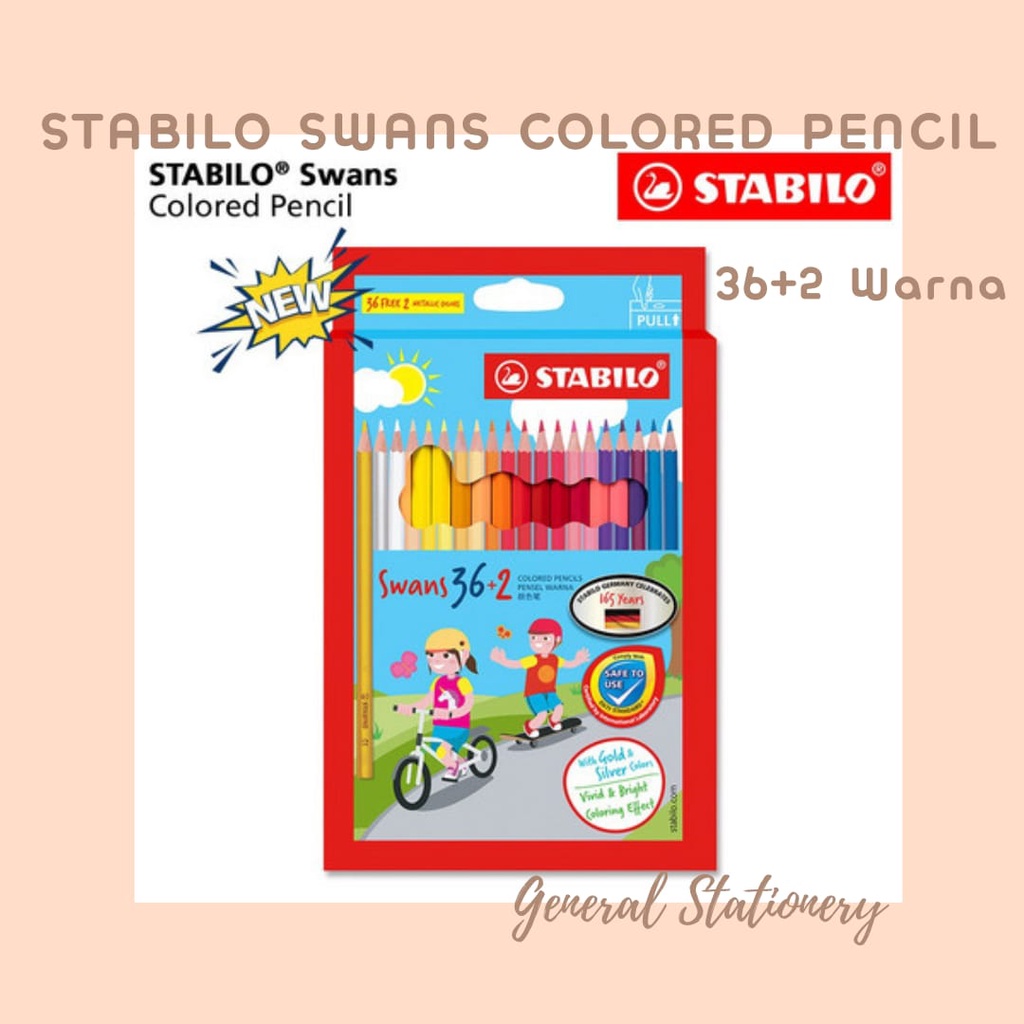 

Stabilo Swans Colored Pencils 36+2 Warna / Pensil Warna Stabilo 36+2 W