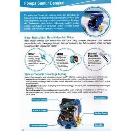 Panasonic Pompa Air Sumur Dangkal GP 129 JXK