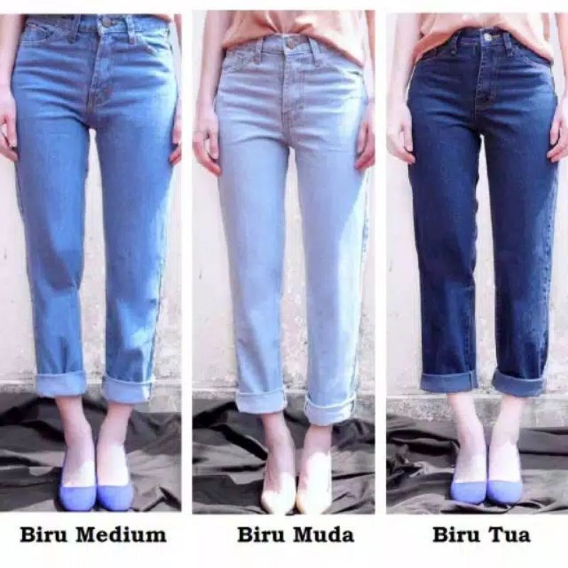 Boyfriend Jeans / Celana Jeans Wanita Boyfriend / Celana Jeans Wanita Terbaru 2021 Kekinian