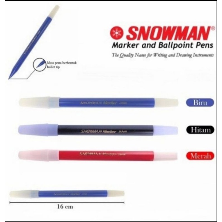 

SNOWMAN SPIDOL 1 WARNA/MARKER/MEWARNAI/GAMBAR/LUKIS/ALAT SENI - HITAM - Kuning