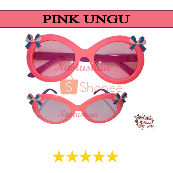 Kacamata Anak Fashion Motif Pita Kaca Mata Hitam High Quality Kids Sunglasses Gaya Korea Anti UV NOCASE