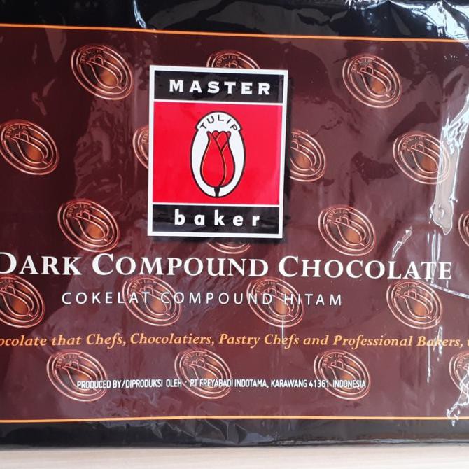 

BAHAN KUE COKLAT BLOK TULIP 1 KG. DARK COMPOUND CHOCOALATE PERISA MAKANAN & MINUMAN