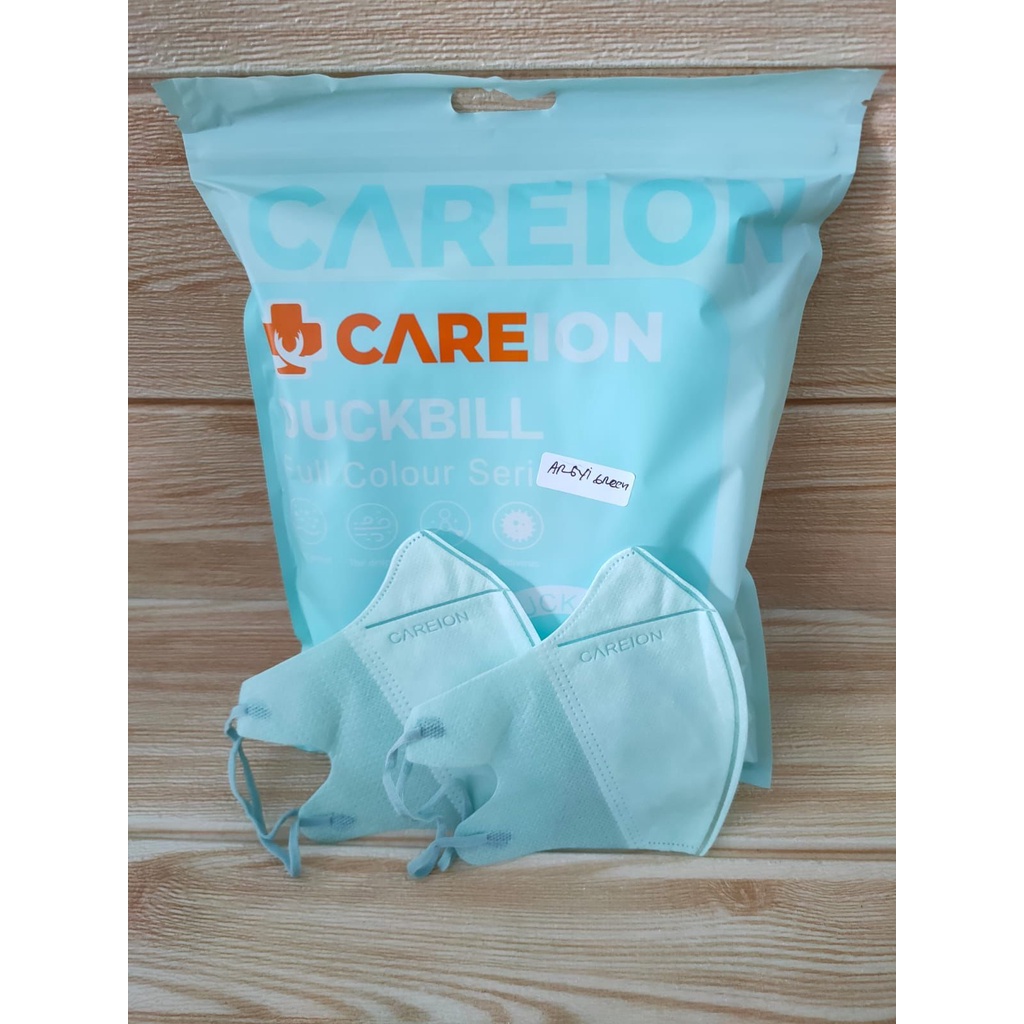 MASKER DUCKBILL CAREION FACEMASK WARNA ISI 50PC-DB SERIE LIGHT GREEN