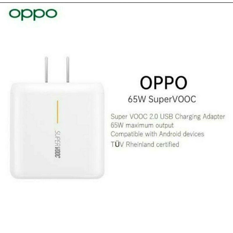 TRAVEL CHARGER OPPO RENO ACE 2 65W TYPE-C USB SUPER VOOC TC FAST CHARGING FLASH