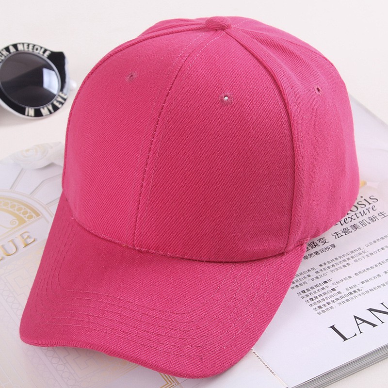 Topi Polos Anak dan Dewasa COD Distro Pria Wanita Baseball Korea-Pink