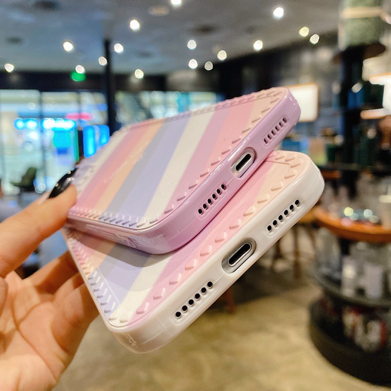 Good Luck！Rainbow Love Frame Soft Case HP iP iPhone 6 6S 7 8 + Plus X XR SE 2020 XS Max 11 12 mini Pro Max