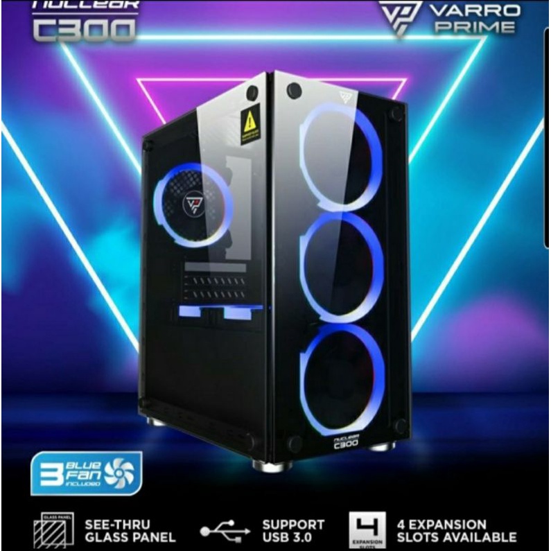 Casing Varro Prime Nuclear C300 + Fan RGB 3pc