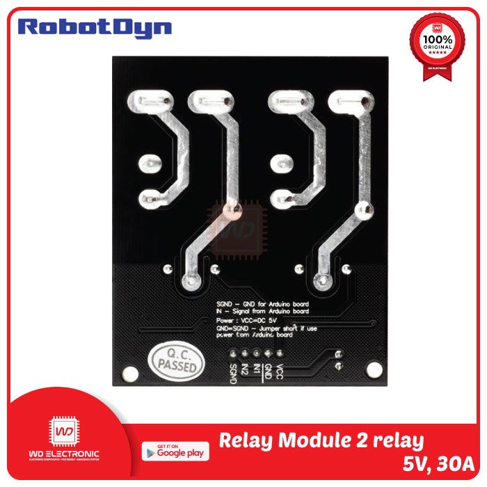 RobotDyn Relay Module 2 relay channel 5V 30A