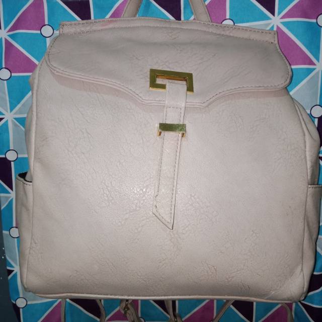Tas ransel kulit cream vanila PL