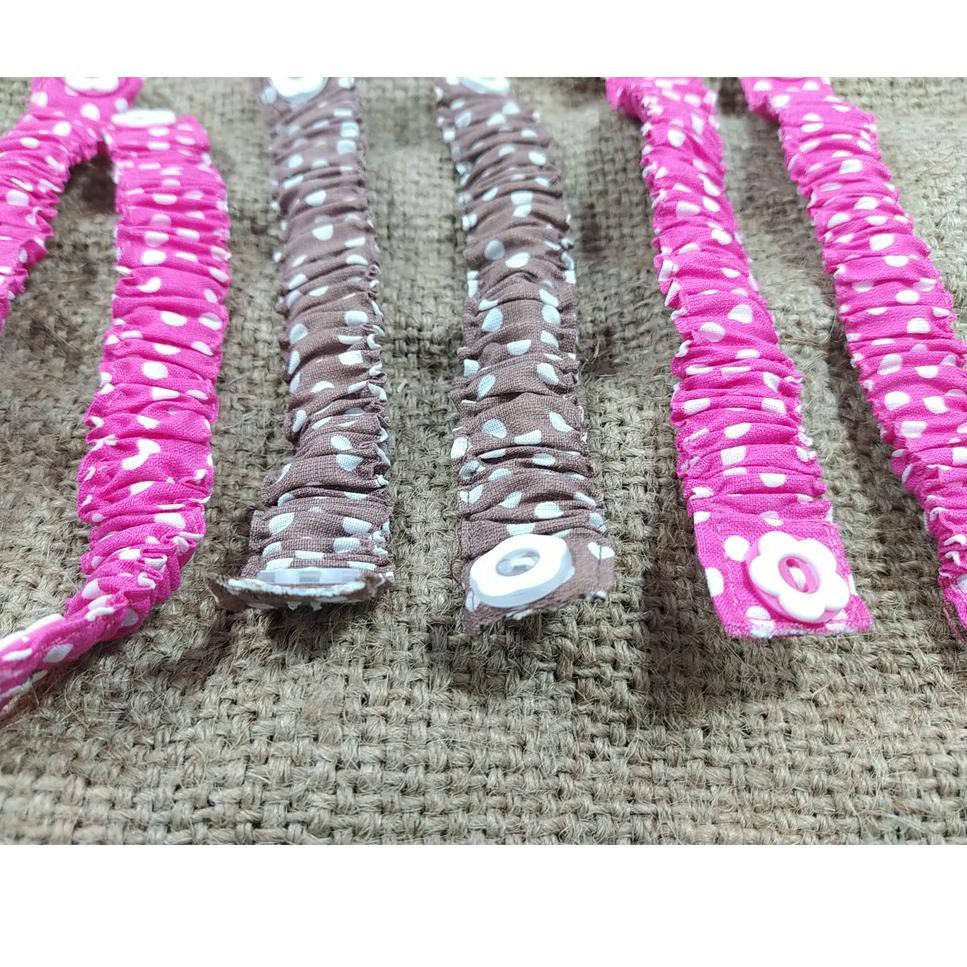 Grosiran Murah SATU LUSIN KONEKTOR MASKER POLKADOT PENYAMBUNG MASKER