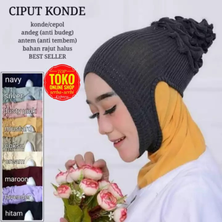 ciput rajut konde anti budeg