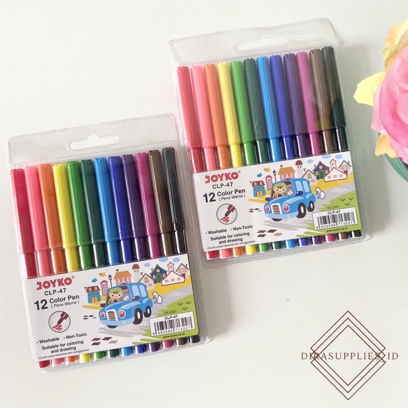 

Joyko Color Pen isi 12 | Spidol Warna Set Joyko Bisa Dihapus