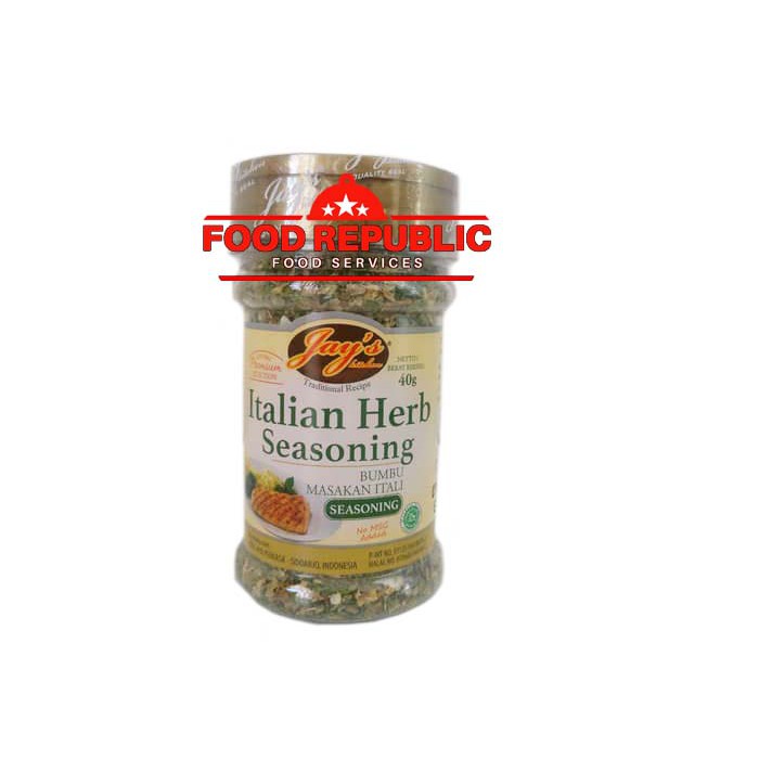 

Jay's Italian Herb Seasoning 40gr Bumbu Masakan Italia Tanpa MSG HALAL