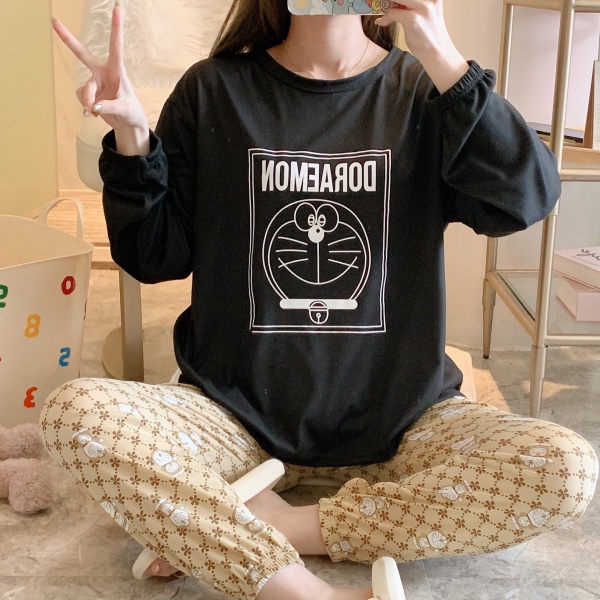 1118 SET BAJU KAOS TIDUR PIYAMA CELANA JOGGER KEKINIAN PP SPANDEK IMPORT FASHION WANITA KOREA LENGAN