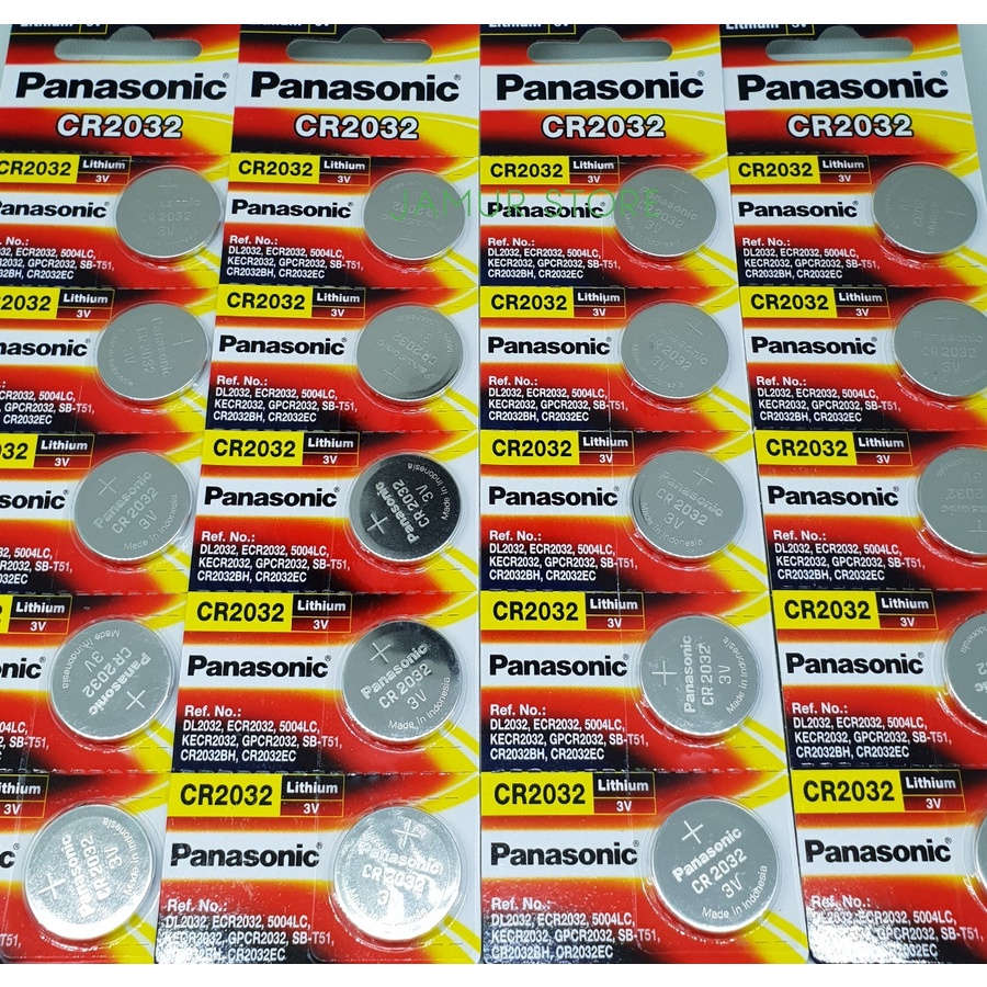 BATERAI CMOS PANASONIC CR2032 ISI 1 LEMBAR ISI 5PCS ORIGINAL