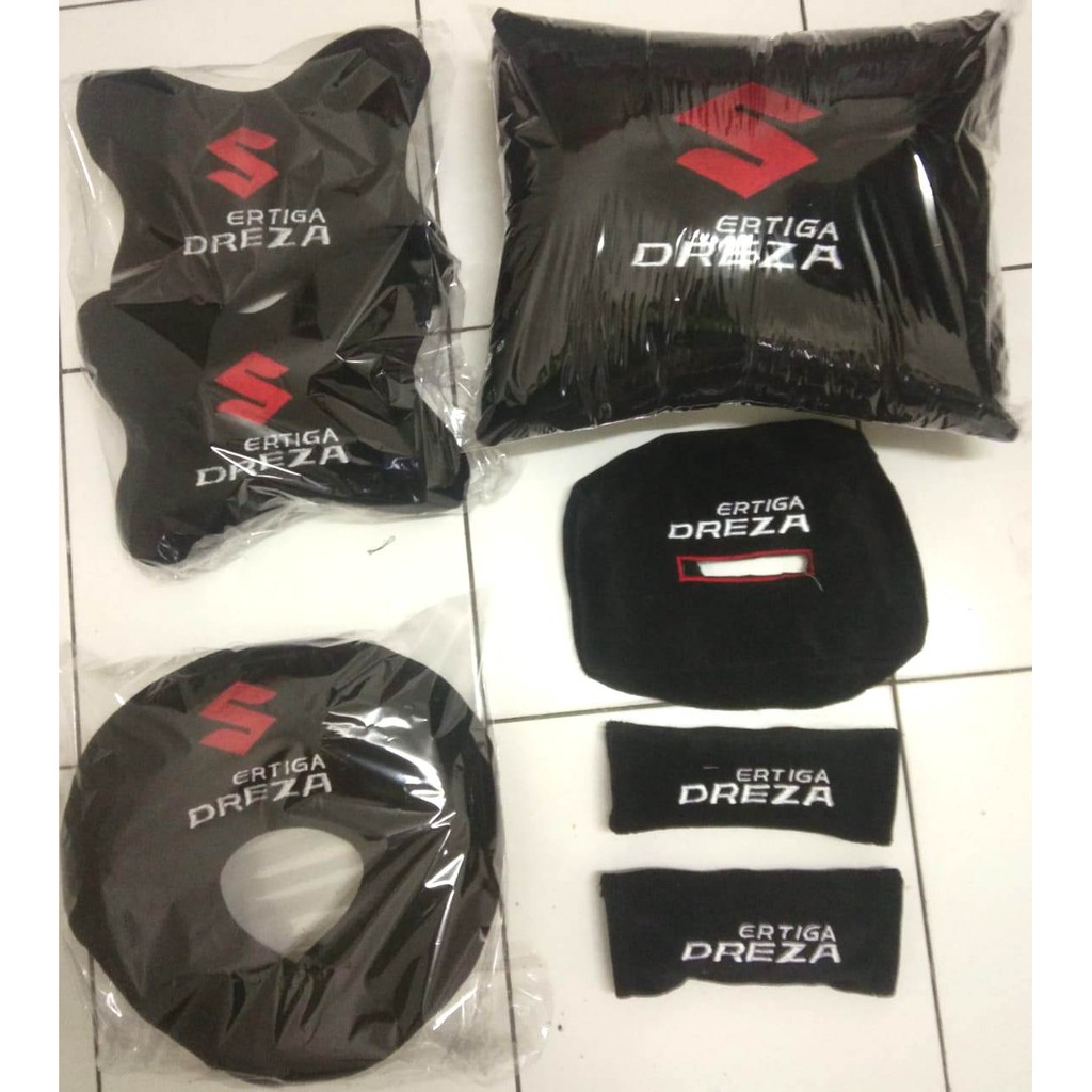 Suzuki Ertiga Dreza aksesoris interior Bantal Mobil Headrest 5 in 1