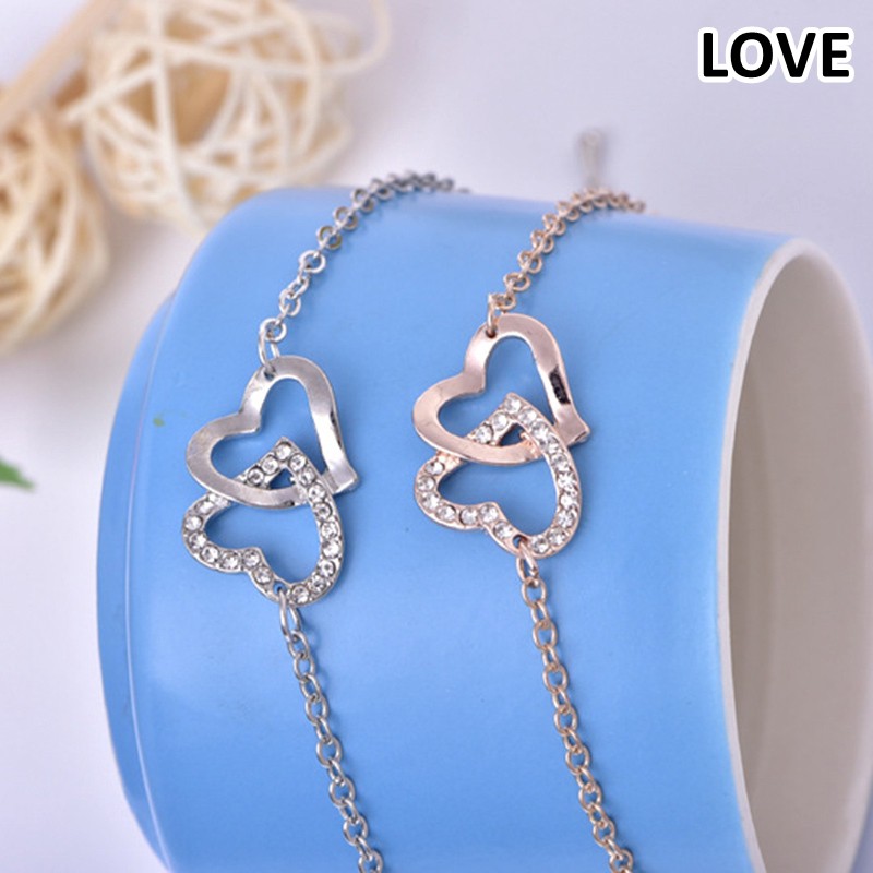 Gelang Rantai dan Titanium Bentuk Dolphin Ball Star Love Swan Diamond untuk Wanita
