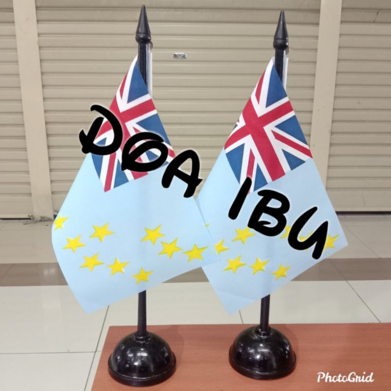 

best seller tiang kayu meja+bendera TUVALU ready stock