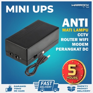 New Smart Mini UPS 12V Baterai 18650 Power Supply Jack DC Router WiFi CCTV 2000mAh