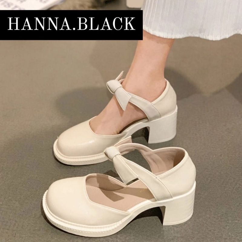 [Hanna.Black] Hyeri shoes/ sepatu lolita/ sepatu high mary jane/ docmart shoes