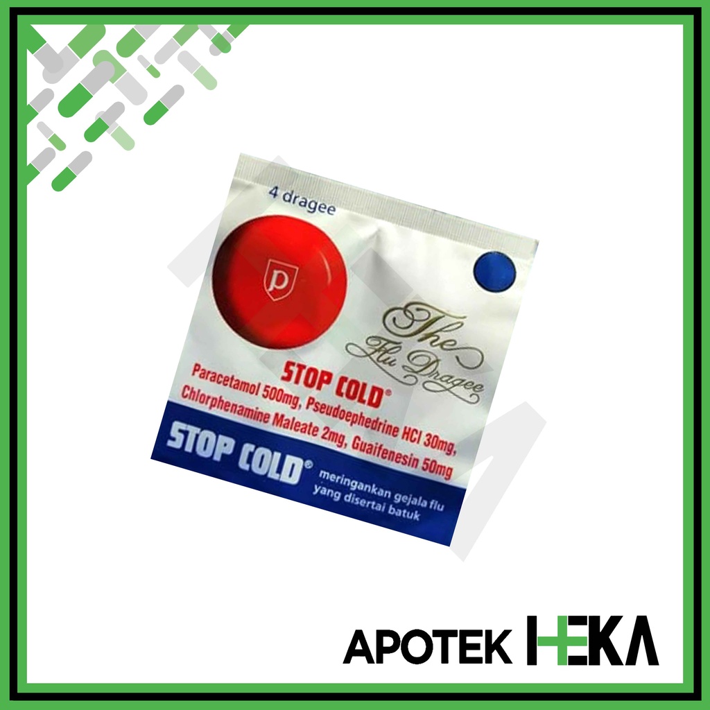 Stop Cold Dragee Strip isi 4 Tablet - Obat Flu (SEMARANG)