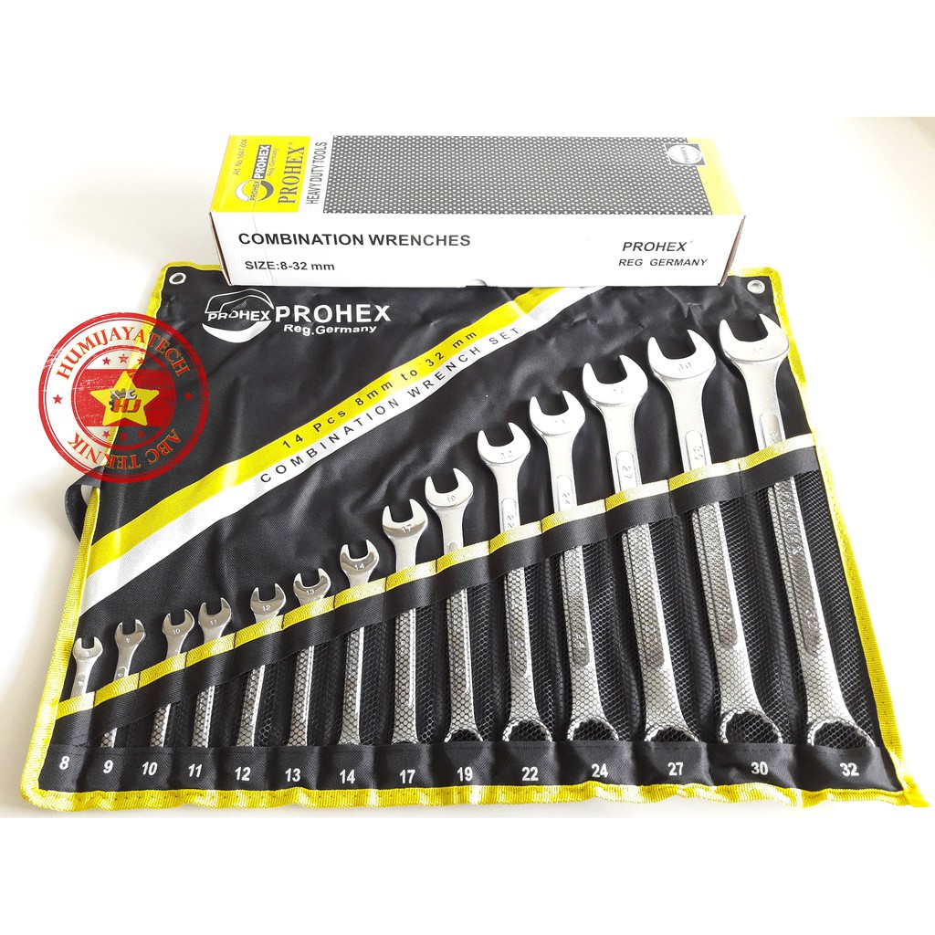 Kunci Ring Pas Set 14pcs Prohex / Kunci Ring Pas 1647-004 Prohex