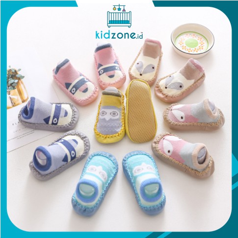 Sepatu Bayi Anti Slip / Prewalker Kaos Kaki Anak Korea Pattern Moccasins