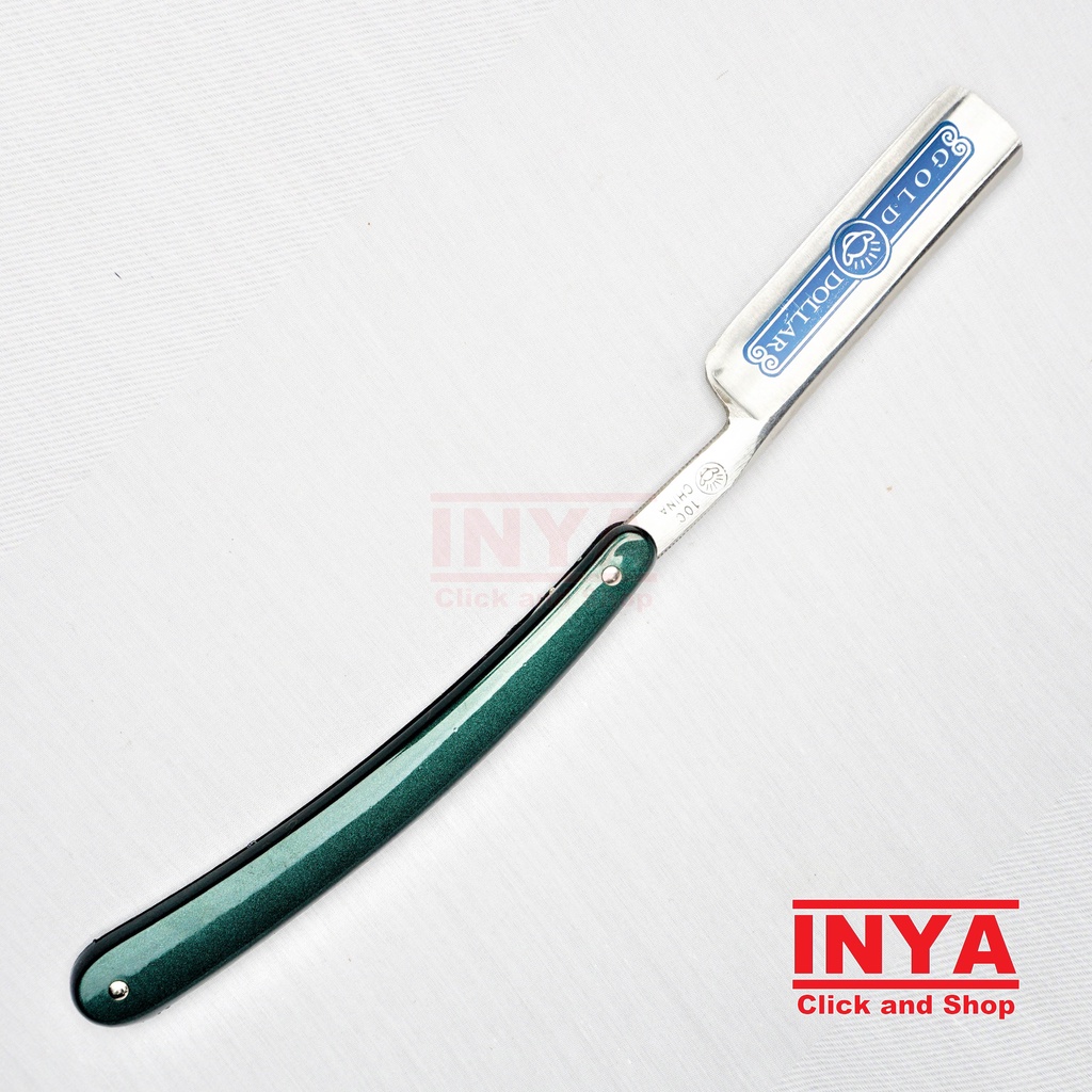 PISAU CUKUR LIPAT GOLD DOLLAR 100 GDR - STRAIGHT RAZOR  SHAVE HAIRCUT