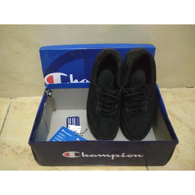 preloved champion original size 38 ww ramp rampe l full black preloved shoes sepatu sekolah branded