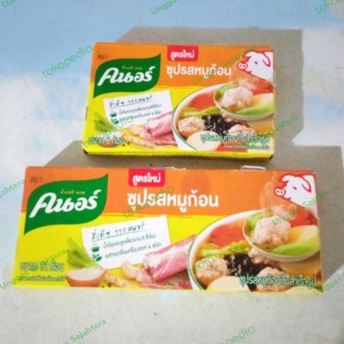 

Ready - Kaldu knorr bangkok rasa babi (non halal) - 12cube