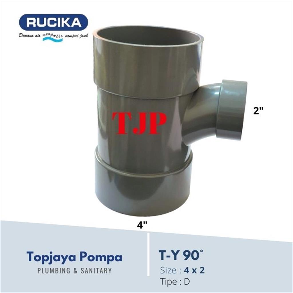 TEE Y PVC D RUCIKA 4 X 2&quot;