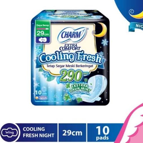 Charm Extra comfort Cooling Fresh 29cm isi 10 pads