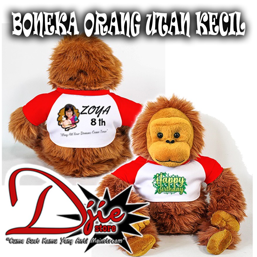 BONEKA MONYET ORANG UTAN CUSTOM