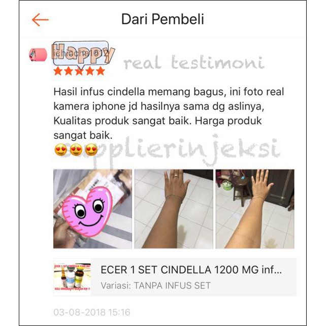 Perawatan Tubuh Ecer 1 Set Cindella 1200 Mg Whitening Putih Pemutih Korea Original Suntik Infus