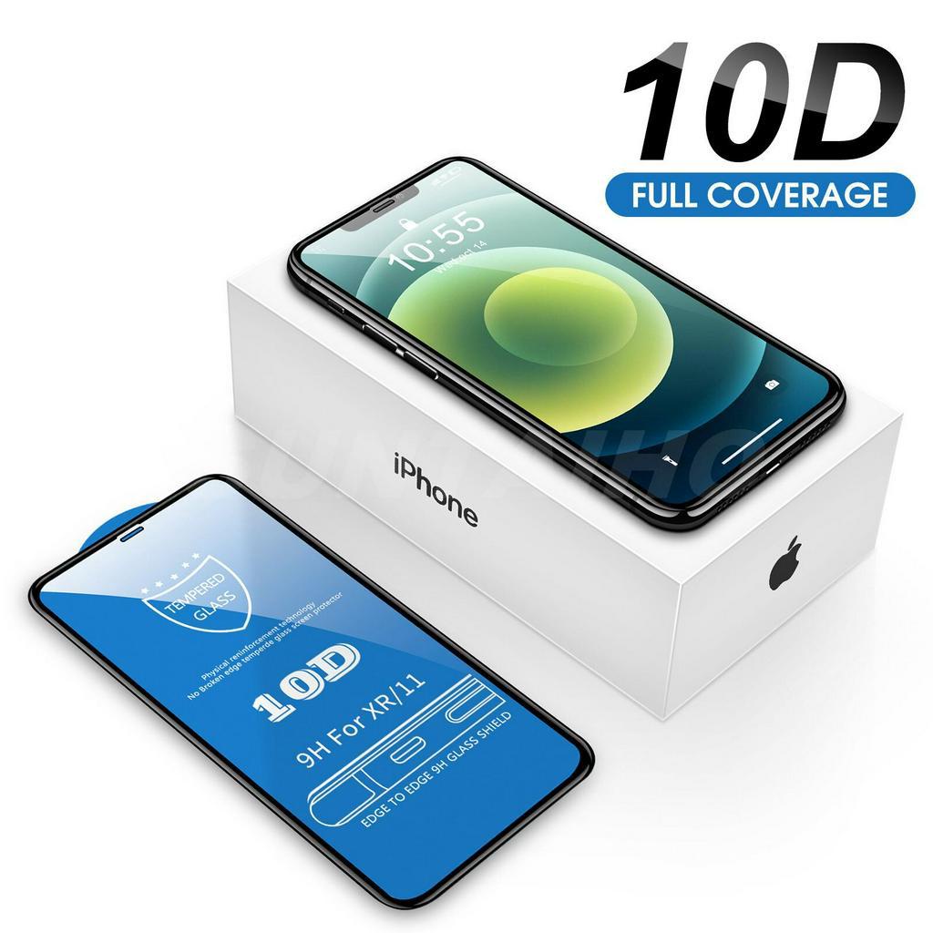 Pelindung Layar Tempered glass 10d Untuk iPhone 6 6s 7 8 Plus X Xs Max XR 11 12 Pro Max SE 2020