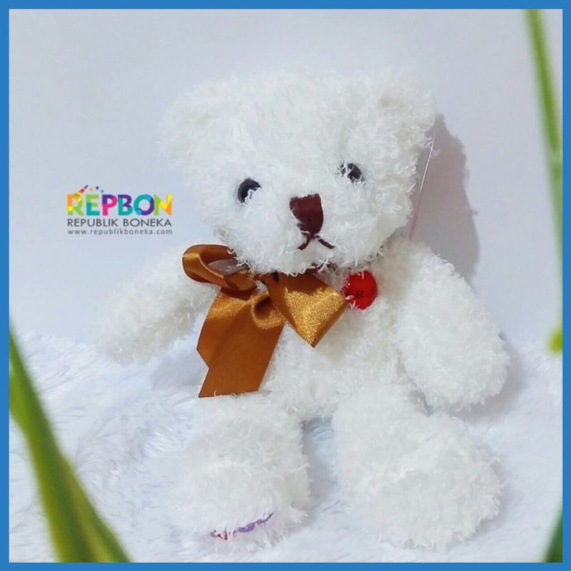 BONEKA MINISO HBVI BONEKA TEDDY BEAR FLUFFY PUTIH WHITE IMPORT