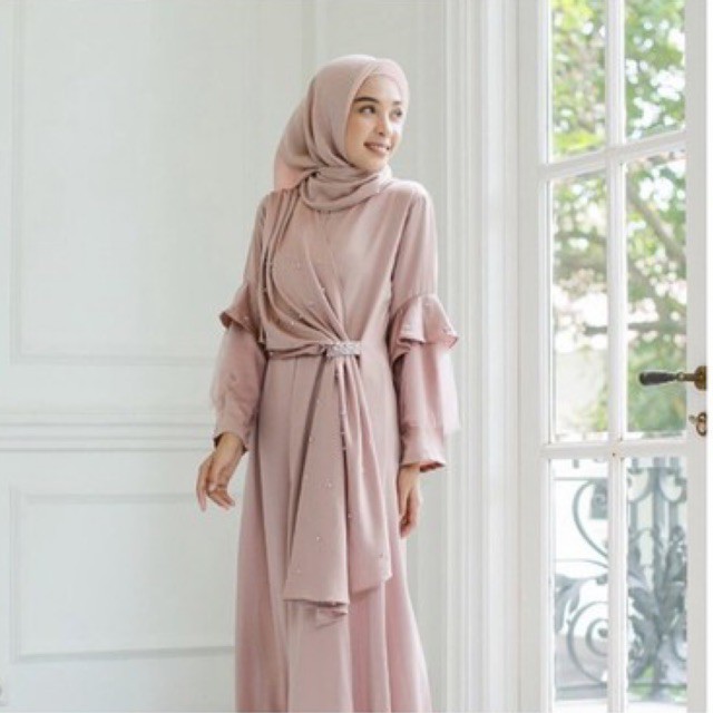 Ready Ava dress warna chanel blush size XXL by vanilla hijab