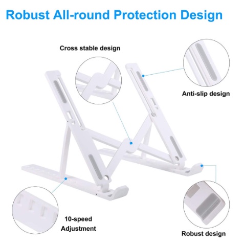 JY SS26 Stand Laptop Tablet Hp Holder Dudukan Laptop Handphone Portable Holder Folding Lipat Notebook Anti Slip