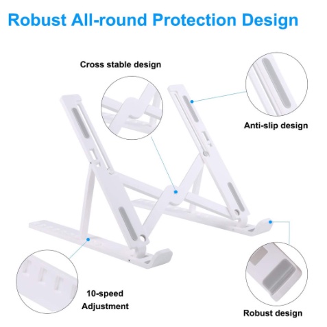 JY SS26 Stand Laptop Tablet Hp Holder Dudukan Laptop Handphone Portable Holder Folding Lipat Notebook Anti Slip