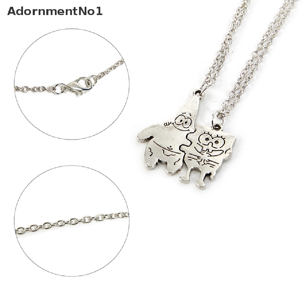 (AdornmentNo1) Kalung Rantai Dengan Liontin Hati Motif Tulisan Best Friends Untuk Pasangan / Sahabat