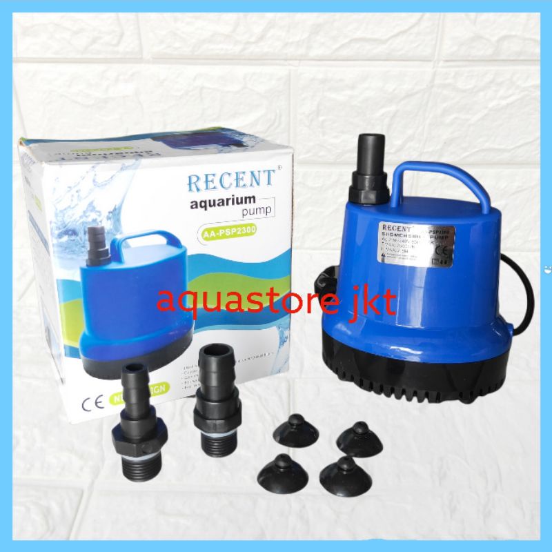 POMPA AQUARIUM CELUP WATER PUMP RECENT AA PSP 2300 MESIN POMPA KOLAM IKAN 2500L/H