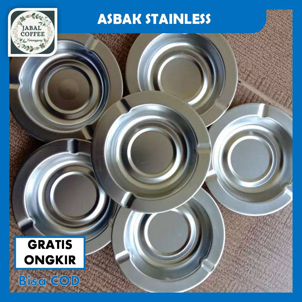 Asbak Rokok Stainless Ukuran 12 X 12 Cm / Asbak Stainless / Asbak Stainless Bulat Dan Kotak J53